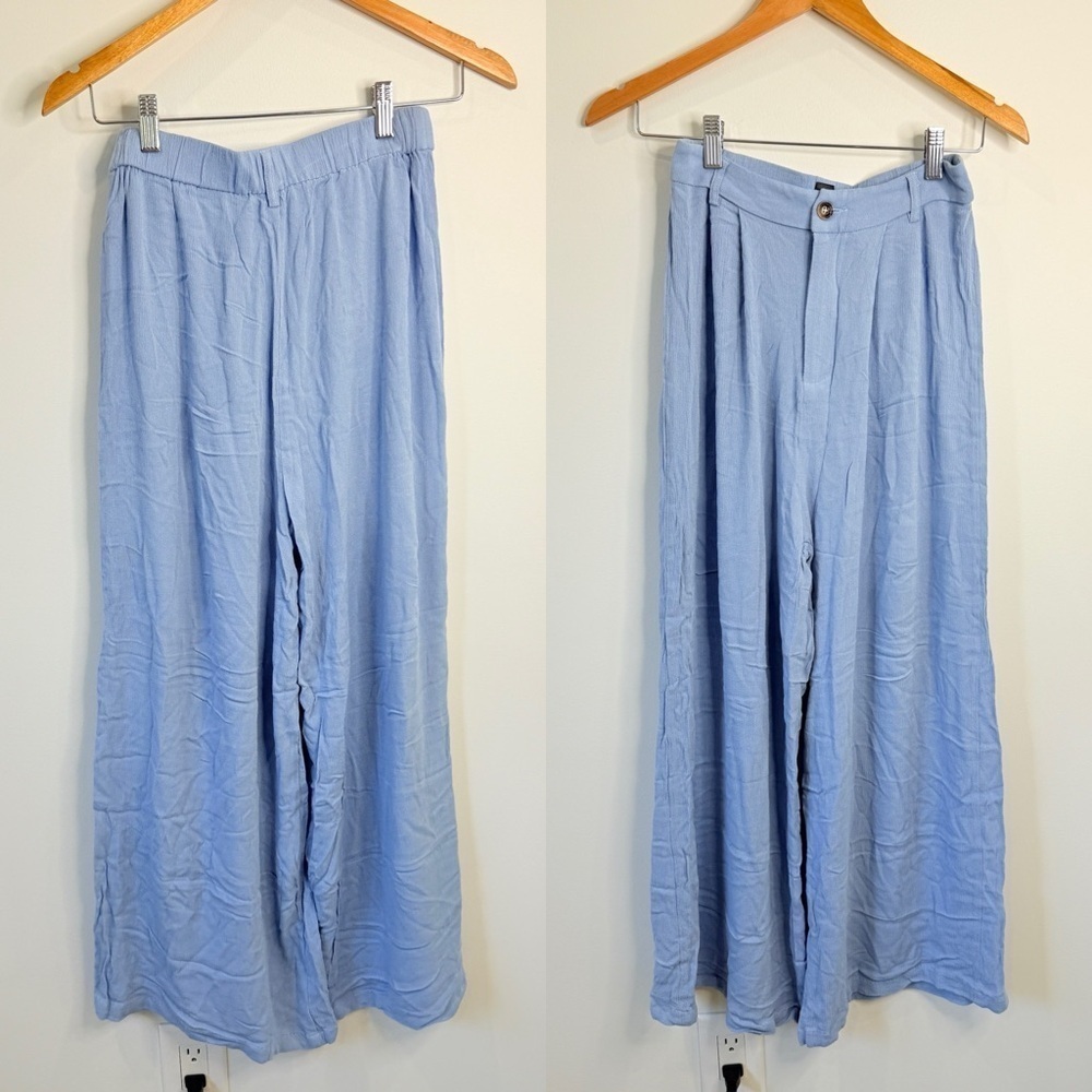 Shein Lightweight Blue Elastic Waist Pants (S)